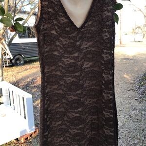 Elegant Brown Lace Dressgirgeous Lil Vintage Brown Lace Mini Dress